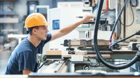 skilled worker inspecting work